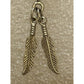 Vintage Sterling Silver Kingman Turquoise Feather Dangle Earrings Southwest 2”