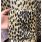 Luxury Pile Faux Fur Leopard Cheetah Print Coat Women’s XS Double Breasted