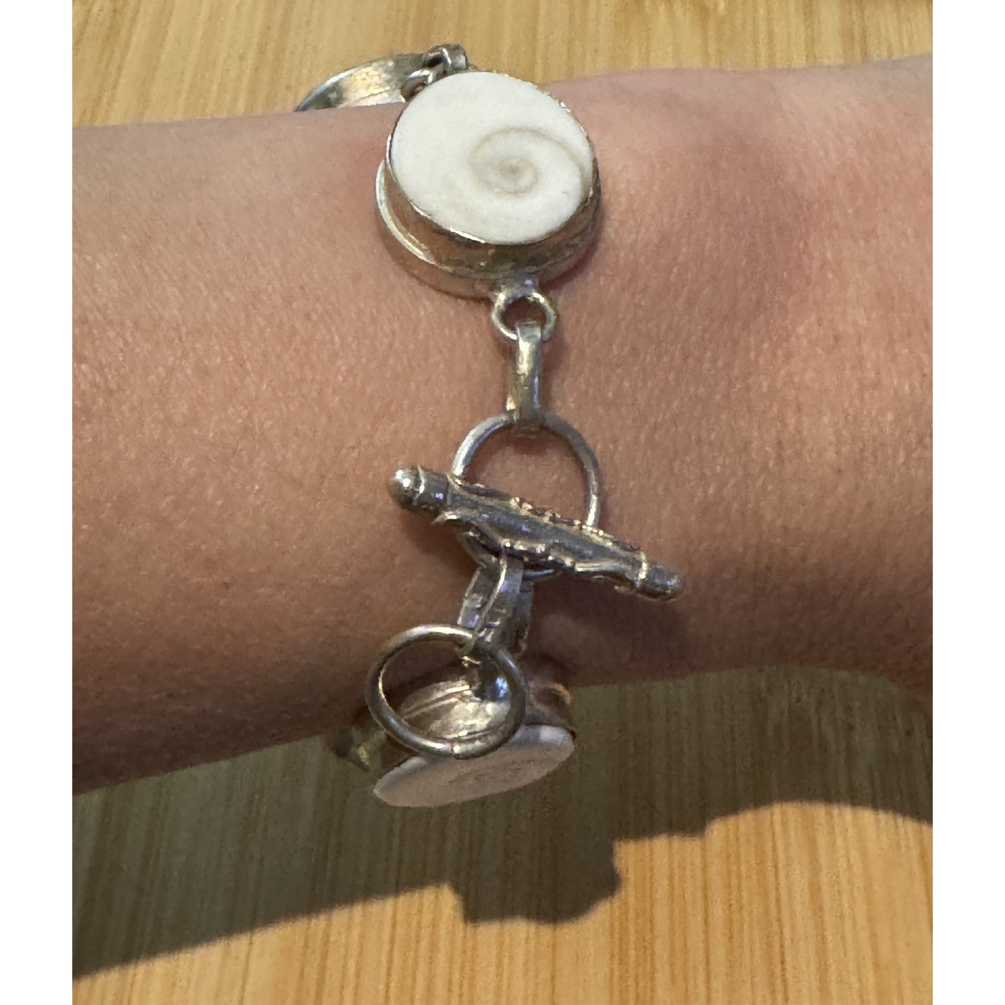 Natural Shiva Eye OR Gomati Chakra 925 Sterling Silver Unisex Healing Bracelet