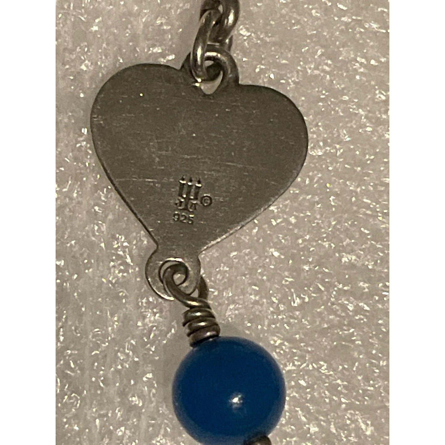 Pre Owned James Avery Retired Silver Dangle Drop Lapis Lazuil Earrings In JA Box