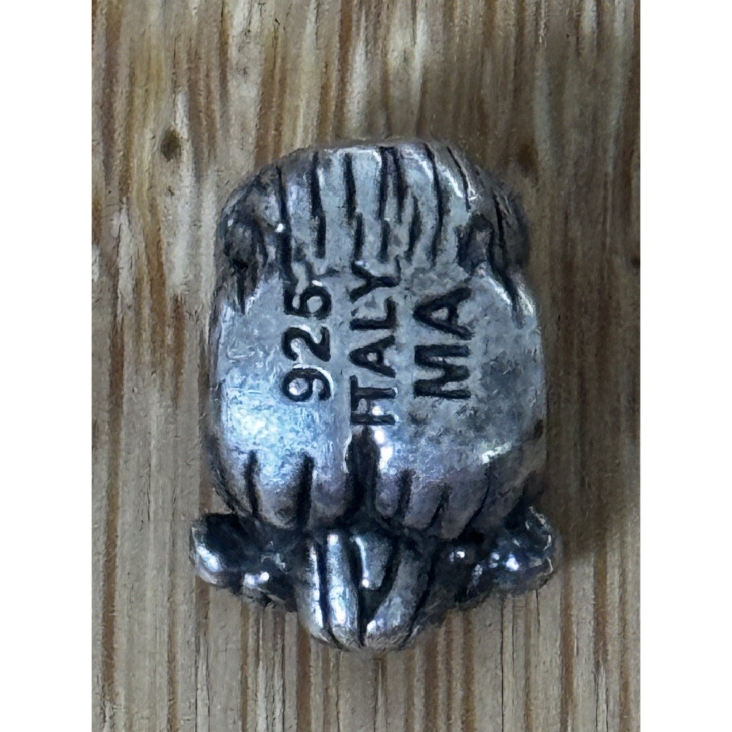 Vintage MA Michael Anthony 925 Italy Sterling Silver Owl Bead Charm