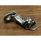 Sterling Silver 3D High Heel Sandal Shoe Charm Heart Scroll Fashion Pendant