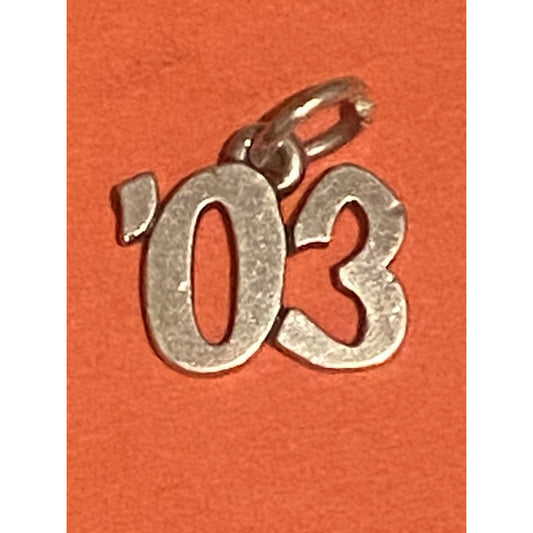 James Avery Retired Sterling Silver ‘03 Year Charm Pre-Owned