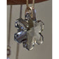 Vintage Sterling Silver Swarovski Crystal Snowflake Pendant Necklace 18”