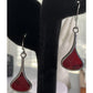 Vintage ATI Thailand 925 Sterling Silver Red Jasper Dangle Drop Earrings
