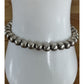 Vintage Sterling Silver Navajo Pearl Style Bead Bracelet 7.25” Toggle Clasp 17g