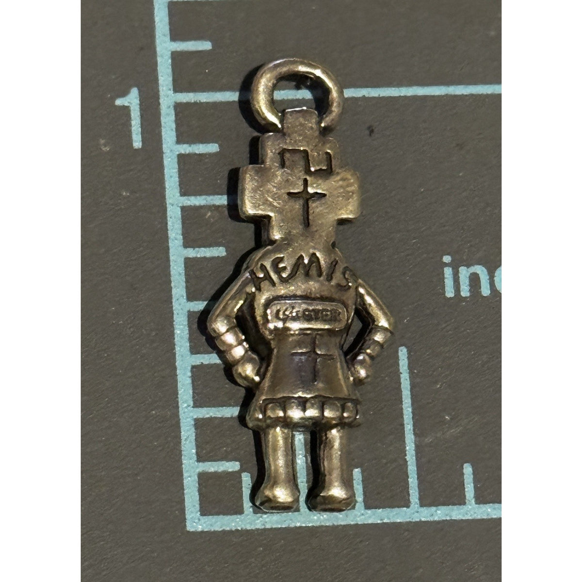Vintage Carolyn Pollack 925 Sterling Silver Hemis Kachina Pendant Charm