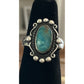 Sterling Silver Turquoise Ring Southwestern Navajo Style Oval Cabochon Size 5.5