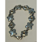 Pre owned James Avery Retired HTF Silver Butterflies In Bloom Flower Bracelet 7 3/4”
