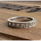 Sterling Silver CZ Eternity Band Ring Size 7.5 Milgrain Wedding Stack 925