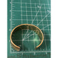 Vintage Monet Wide Gold Tone Cuff Bracelet 1” Signed Designer Statement