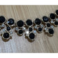 NWOT White House Black Market Black Crystal Rhinestone Gold Statement Necklace