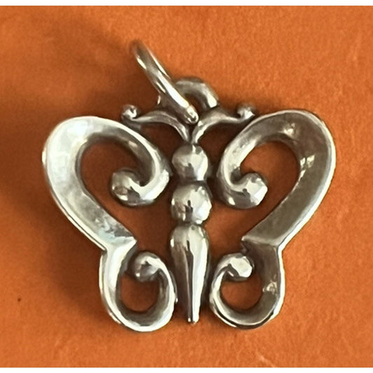 James Avery Retired Sterling Silver Butterfly Pendant Or Charm Pre-Owned
