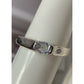 Vintage Sterling Silver 925 Signed SU Blue Topaz Flush Set Ring Size 7.5