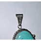 Vintage Sterling Silver Large Kingman Turquoise Pendant Southwest Navajo Style