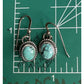 Vintage Navajo ALV D Vandever Sterling Silver Turquoise Dangle Drop Earrings