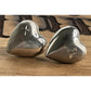 Sterling Silver Puffy Heart Stud Earrings Polished Classic