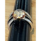 Vintage 925 Sterling Silver Champagne Quartz Statement Cocktail Ring Size 9.5
