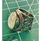 Vintage 925 Sterling Silver Natural Moonstone Statement Ring Size 8 13g Boho