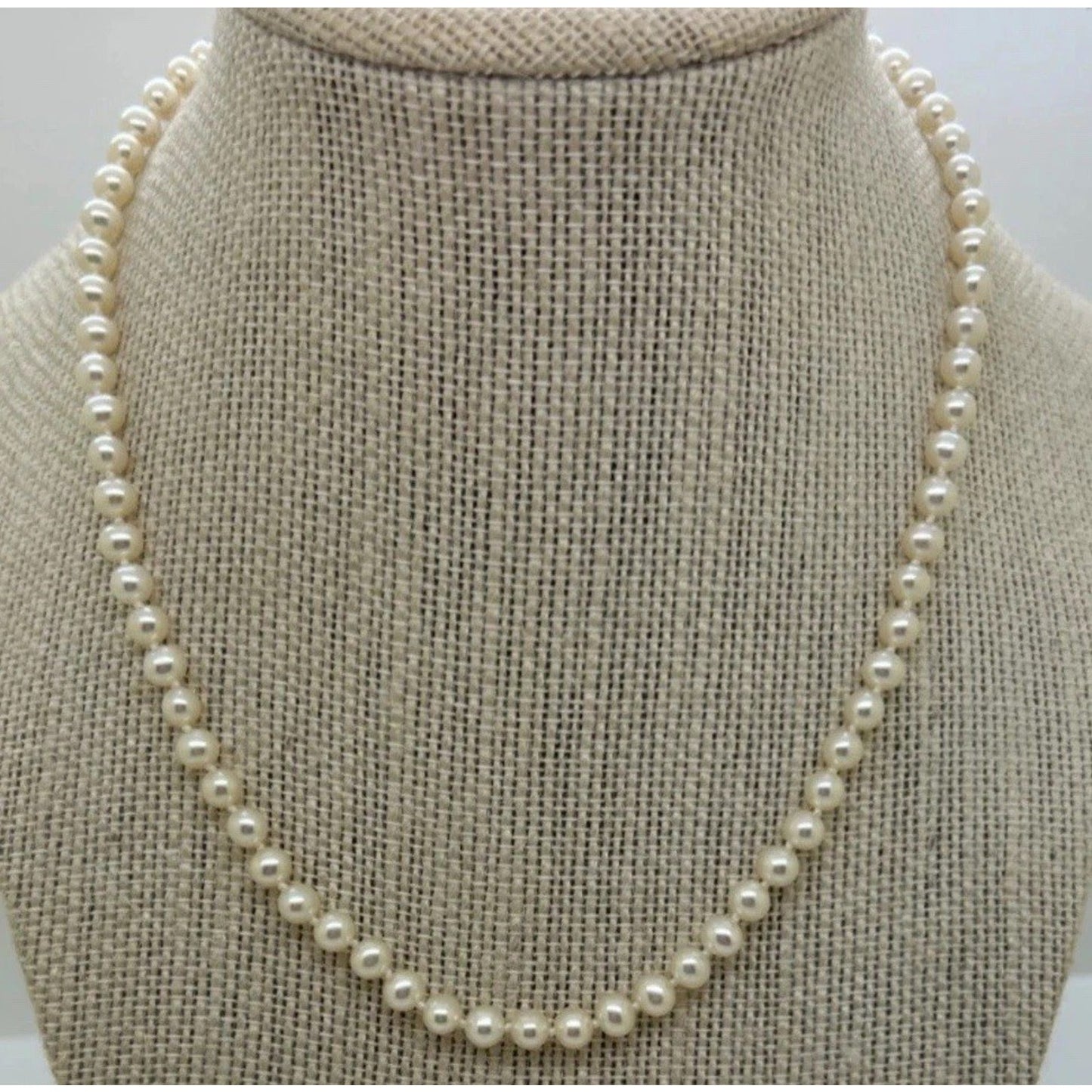 Pre owned James Avery 14k Gold 5mm Pearl Necklace 16” In JA Box