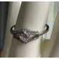 Sterling Silver 925 Engagement Ring With Clear Untested Stones Size 10.5