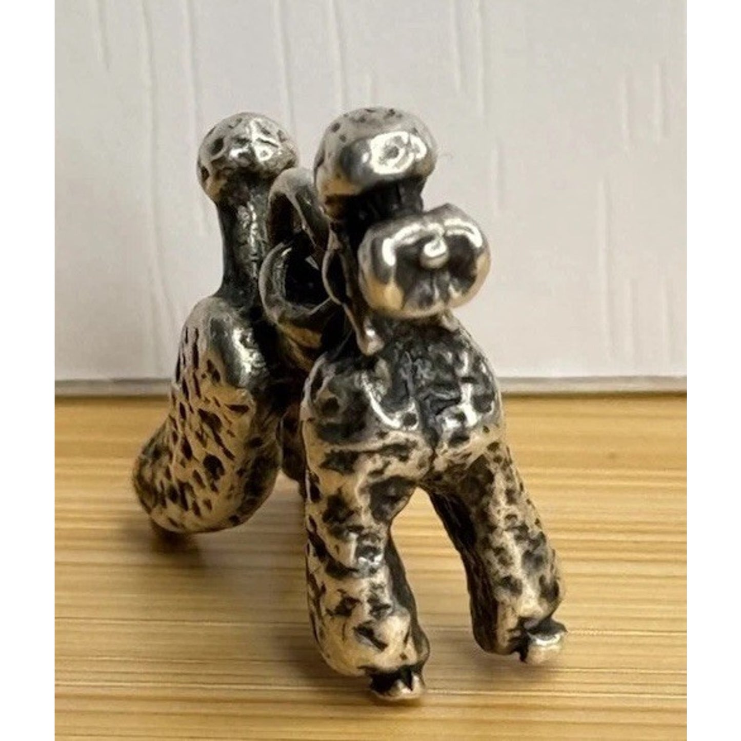 Vintage Sterling Silver 3D Poodle 925 Charm Or Pendant