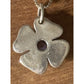 Pandora Sterling Silver Flower With Pink CZ Stone And 925 Necklace 18”, 5.4g
