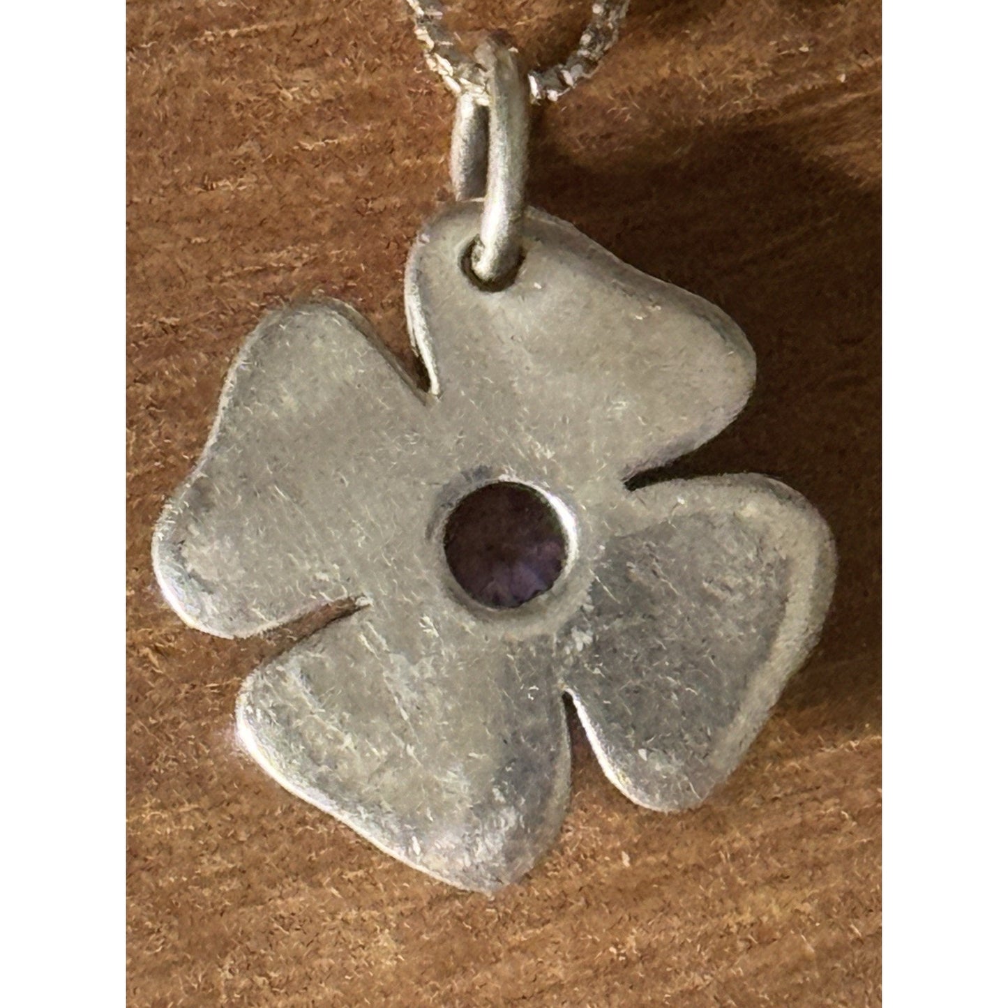 Pandora Sterling Silver Flower With Pink CZ Stone And 925 Necklace 18”, 5.4g