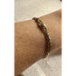 Vintage Gold Tone Double Rope Figaro Link Bracelet 7” Lobster Clasp Classic