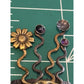 Mary Lucuk Sterlin Silver Brass Face Brooch Modernist Pin Amethyst Blue Canachon