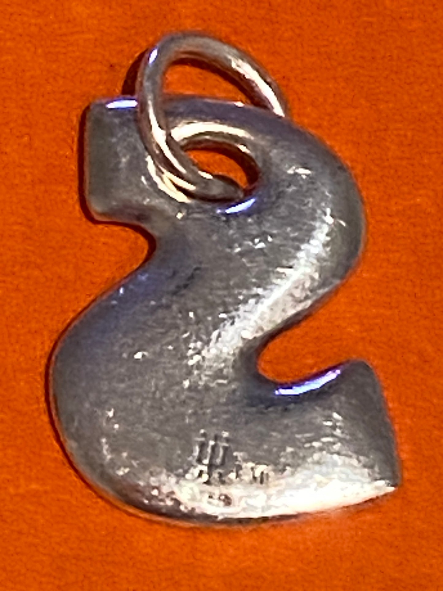 Preowned James Avery Retired Rare Silver Puffy Letter S Charm