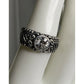 PD Sterling Silver CZ Scroll Ring Vintage Style Style Size 7