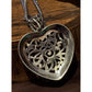 Vintage ATI Italy 925 Sterling Silver Filigree Heart Necklace 17” 10g