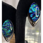 Vintage Jay King DTR Sterling Silver Dichroic Glass Statement Earrings 16g