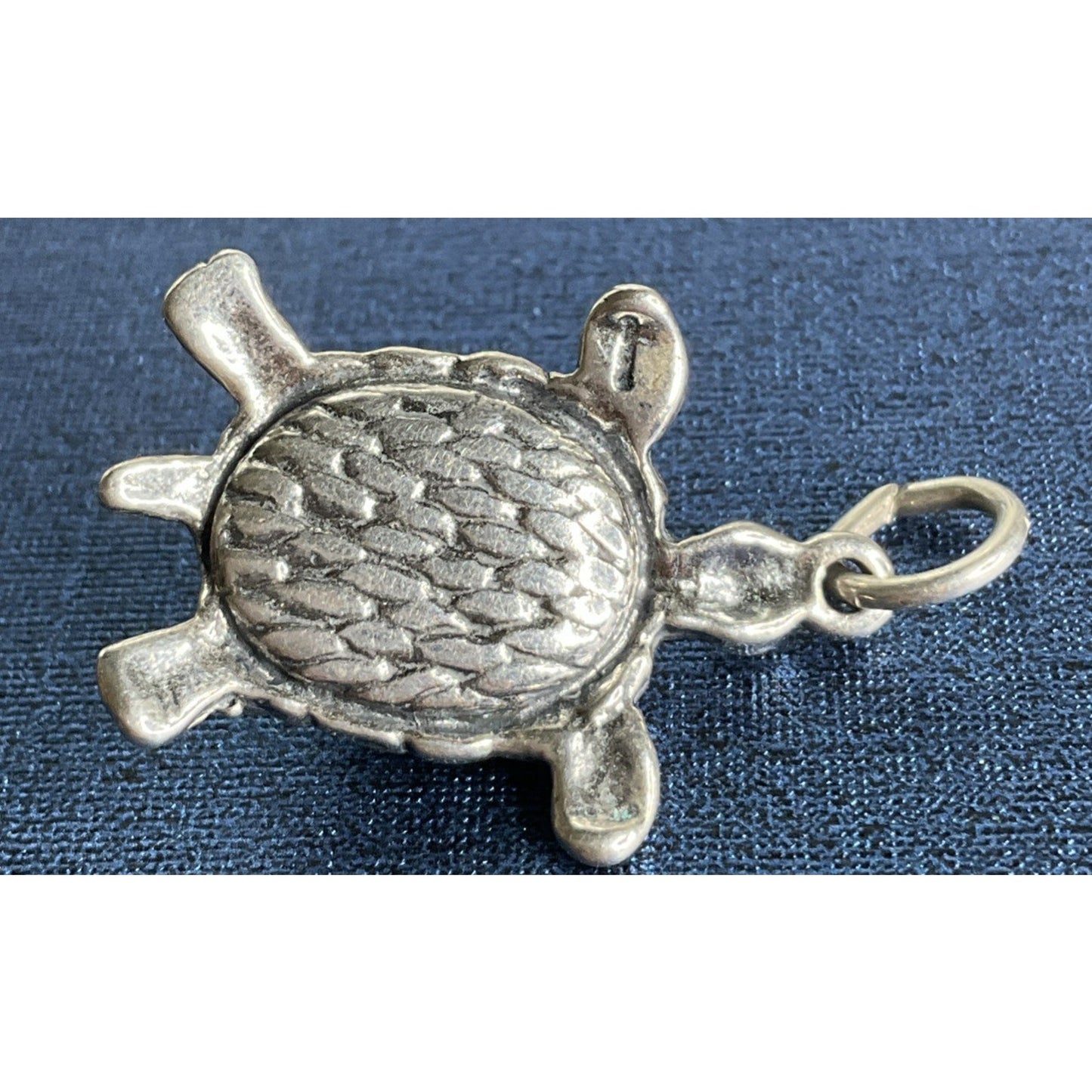 Vintage 925 Sterling Silver Sea Turtle Charm Pendant Coastal Beach Theme