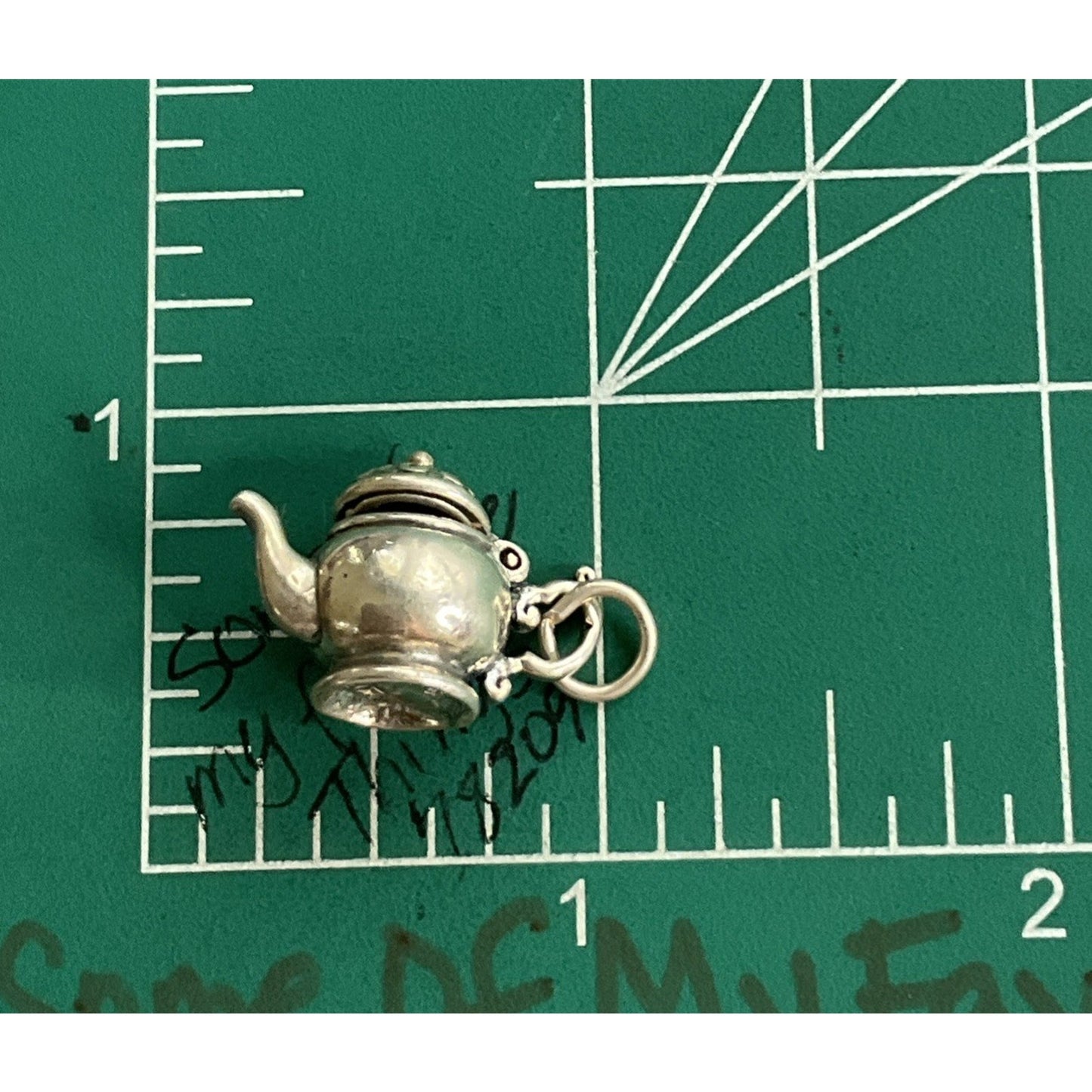 925 Sterling Silver Teapot Charm Pendant Vintage Tea Pot
