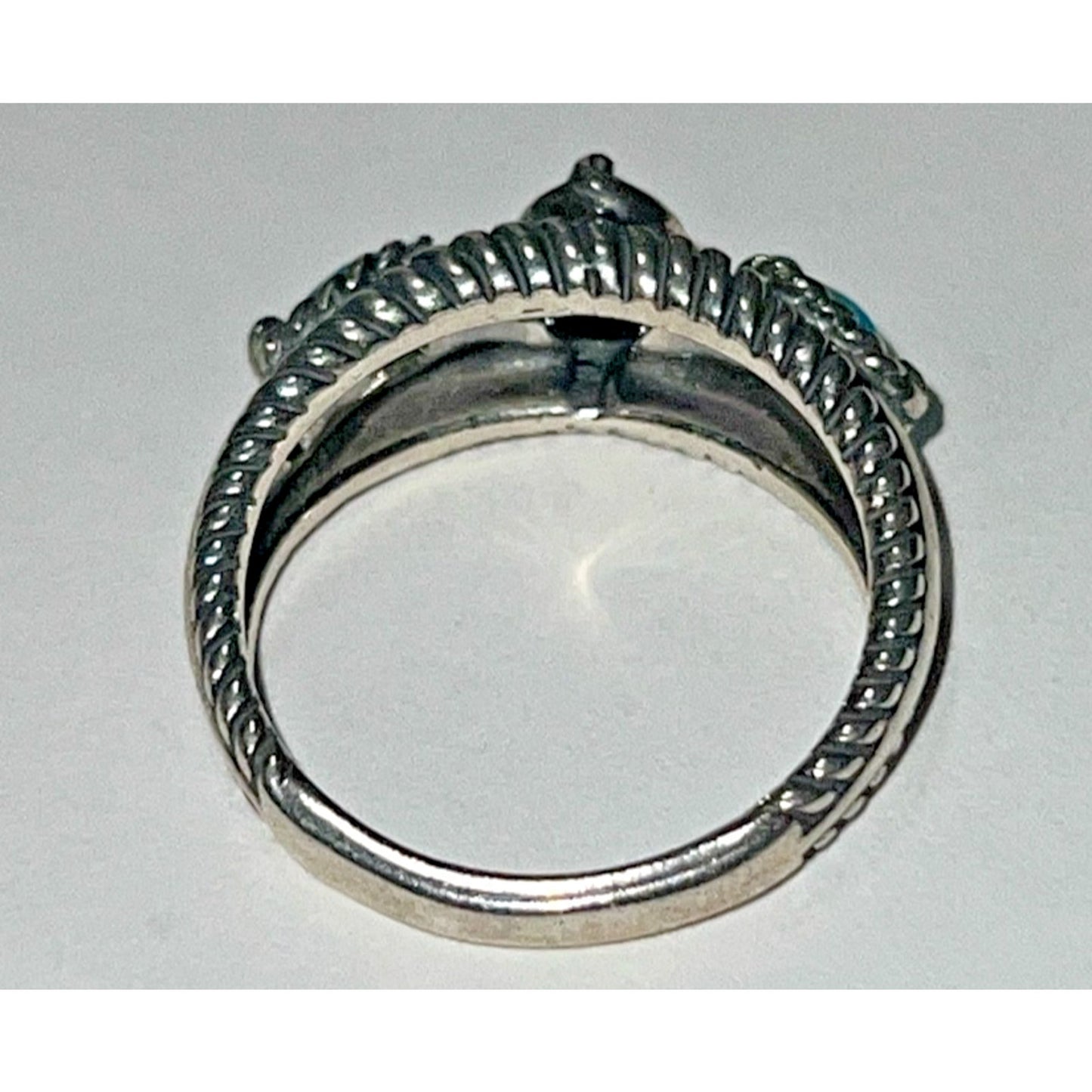 Carolyn Pollack 925 Sterling Opal & Turquoise Ring Southwest Style Size 9.5 - 6g