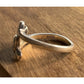Vintage Sterling Silver Cat Ring 925 Sleeping Kitty Ring Size 4.5 Animal Jewelry