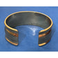 Vintage Monet Wide Gold Tone Cuff Bracelet 1” Signed Designer Statement