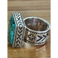 Retired Silpada Sterling Silver 925 Crushed Turquoise Statements Ring Size 7