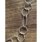 Vintage Italy Sterling Silver Textured Ovals & Circles Link Necklace 18” MWS 925