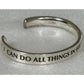 Pre owned James Avery RETIRED Sterling Silver Philippians 4:13 Scripture Cuff Bracelet 42g