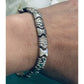 Vintage Italy 925 Sterling Silver Ornate Scroll Panel Link Bracelet 7.5” 16g