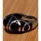 Vintage Sterling Silver Black Onyx Geometric Statement Ring Size 8