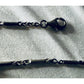 Vintage Whitney Kelly Necklace Sterling 925 Tigers Eye Jasper MOP Beaded Y Drop