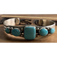 Vintage Turquoise 925 Cuff Bracelet Southwestern Native Multi Stone Cuff
