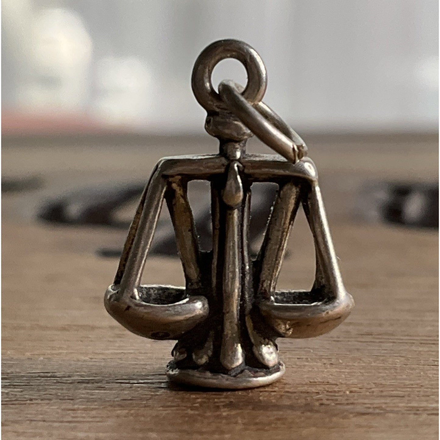 925 Sterling Silver Balance Scale Libra Scales of Justice Charm