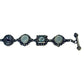 Ross Simons Bali Artisan Sterling 925 MOP Blue Topaz Amethyst Toggle bracelet 8”