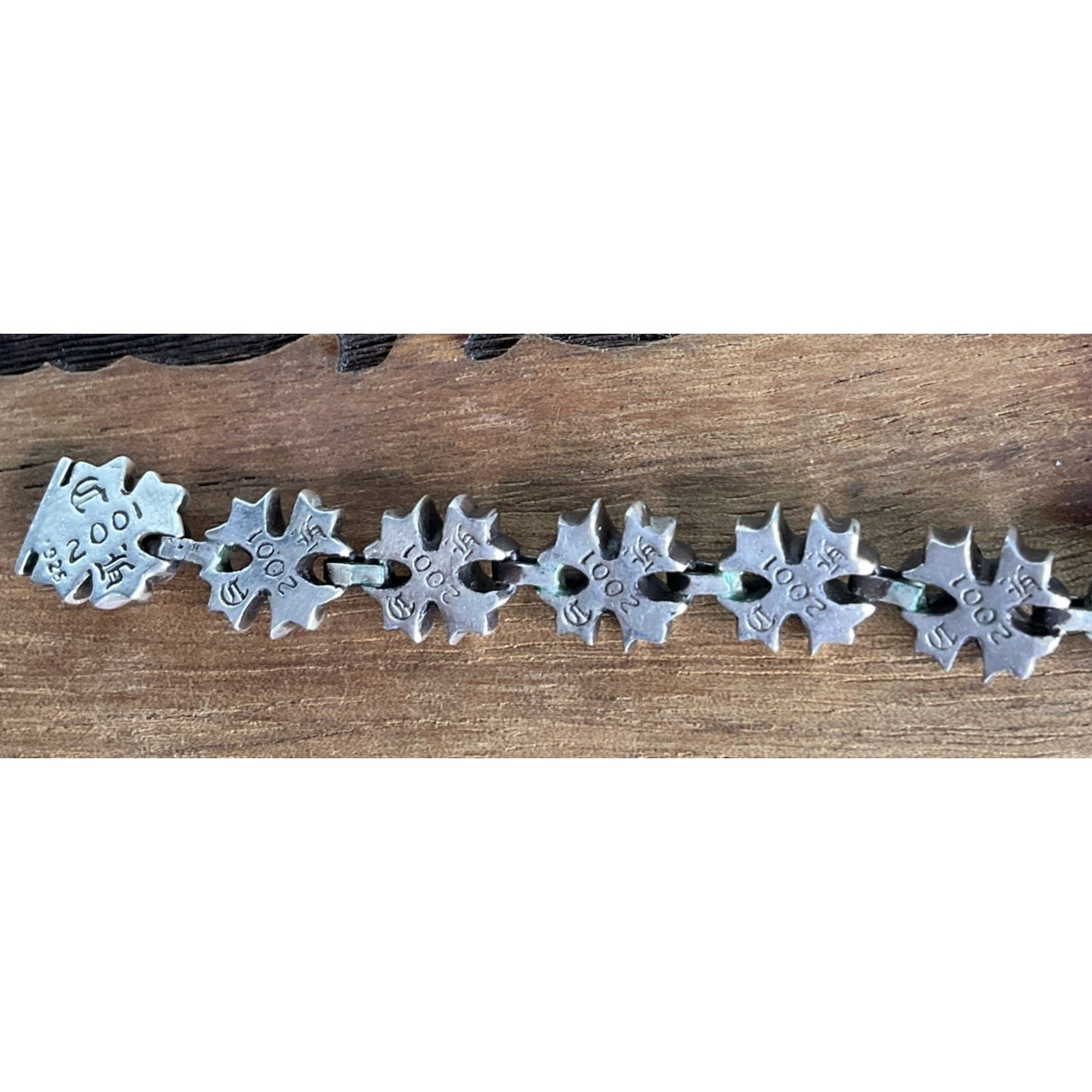 Chrome Hearts Tiny PLUS Link Bracelet 18 Link 925 Sterling Silver 7.5” 22g 2001