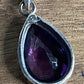 Sterling Silver Amethyst Teardrop Pendant On 925 Necklace